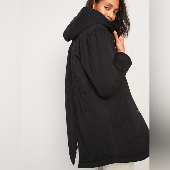 NWT OLD NAVY Faux-Fur Lined Hooded Parka Coat for Women Size S Heavyweight - Picture 3 of 8